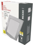 EMOS LED süllyesztett lámpatest NEXXO, négyzet, ezüst, 12W, CCT
