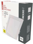EMOS LED süllyesztett lámpatest NEXXO, négyzet, fehér, 12W, természetes fehér