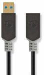 Nedis Cablu USB | USB 3.2 Gen 1 | USB-A Plug | USB-A Socket | 5 Gbps | Placat cu aur | 2.00 m | Rotund | PVC | Antracit | Cutie (CCBW61010AT20)