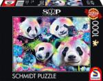Schmidt Spiele Puzzle Schmidt din 1000 de piese - Panda și curcubeu (58516) Puzzle