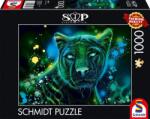 Schmidt Spiele Puzzle Schmidt din 1000 de piese - Panteră albastru-verde (58517) Puzzle