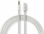 Nedis Cablu adaptor pentru căști Apple Lightning | Apple Lightning 8-pin plug - 3, 5 mm plug | 1, 00 m | Aluminiu (CCTB39940AL10)