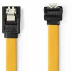 Nedis Cablu de date SATA 6 Gb/s | SATA 7-pin Socket with Lock - SATA 7-pin Socket with Lock, 90° Folded | 0, 5 m | Galben (CCGP73255YE05)