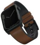 UNIQ Straden Apple Watch Series 1/2/3/4/5/6/7/8/SE/SE2/Ultra 42/44/45/49mm. Bőr hibrid szíj barna/barna