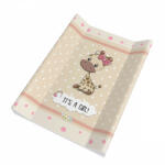  Babastar puha 2 ékes pelenkázó lap 50*70 cm - it's a girl ! zsiráf bézs