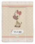  Babastar puha pelenkázó lap 50*70 cm - It's a girl ! zsiráf bézs