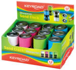 Keyroad Hegyező 2 lyukú tartályos 12 db/display Keyroad Sand Clock vegyes színek (KR970852)