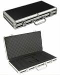  Extra Alu 300 case - fekete/ezüst zsetontartó táska/bőrönd, 300 db-os