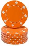  Classic Suited design póker zseton, narancs - 25-pack