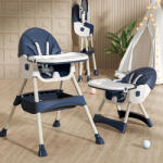 Monkey Mum® Scaun de masă pentru copii - Albastru (P01466) Scaun de masa bebelusi