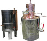Destilatori Cazan Tuica 100 Litri Profesional Focar +Racitor Inox Amestecator (bosna-100) - agropro