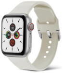 SmartWatcherz Csatos Szilikon Apple Watch Szíj - Kő szürke, 38, 40, 41mm, S/M (36651)