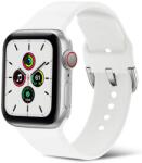 SmartWatcherz Csatos Szilikon Apple Watch Szíj - Fehér, 42, 44, 45, 49mm, M/L (23399)
