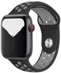 SmartWatcherz Szilikon Sport Apple Watch Szíj - Fekete-Szürke, S/M, 42, 44, 45, 49mm (12102)