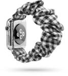 SmartWatcherz Frilly Apple Watch Szövet Szíj - Fekete Fehér Kockás, 42, 44, 45, 49mm (36198)