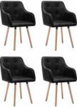 vidaXL 4 buc negru 3056710