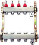 FixTrend szelepes osztó-gyűjtő, 6 körös, áramlásmérővel, 1" x3/4&quot (220ACTP2-06-06D)
