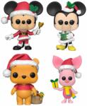 Funko POP! Disney: Mickey Mouse - Mickey Mouse, Minnie Mouse, Winnie The Pooh, Piglet (Flocked) (Ediție specială) Figurina