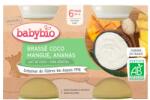 BABYBIO Brassé kókusztej mangó ananász 2x130 g (AGS51091)