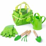 Bigjigs Toys Kerti szerszámkészlet vászon táska zöld színben (DDBJ279)
