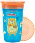 NUBY Cană fără curgere 360 ° 300 ml, 6 m + albastru / portocaliu (AGSNV0414002AQUA)