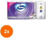 Zewa Set 2 x 8 Role Hartie Igienica Zewa Deluxe Lavender Dream, 3 Straturi (FXE-2xEXF-TD-EXF23635)