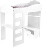 Legler Kislábú Magas ágy babának, fehér asztallal (DDLE12025)