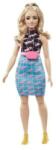 Mattel Barbie modell - Fekete-kék ruha vesével (25HPF78)