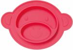 Nuby Tapadókorongos tányér - Monkey 9 m +, piros (AGSID92913RED)