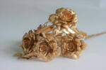  Arany mű rózsa, levelekkel 56cm (EWA29634)