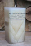  Krémszínű Vanillia illatgyertya 14, 5cm (EWA32300)