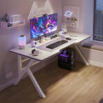  Gamer asztal minőségi íróasztal fehér 120x60x75 cm OTK-W1 (OTK-W1)