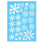  Karácsonyi ablakmatrica , többféle mintájú hópehely. fehér, (1) (5995206009740)