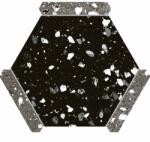  22x25 cm Avant Maggiore Nero PRÉMIUM design terazzo hatású HEXAGON BURKOLAT