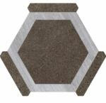  22x25 cm Avant Oregon Grafito-Gris Hexagon luxus kőhatású és fahatású kevert járólap