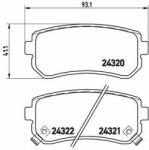 BREMBO Set placute frana, frana disc KIA CEED Hatchback (ED) (2006 - 2012) BREMBO P 30 025