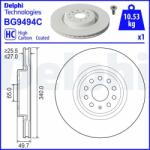 DELPHI Disc frana DELPHI BG9494C (BG9494C) - automobilus