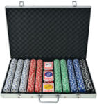  Set de poker cu 1000 de jetoane din aluminiu (80183)