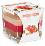 BISPOL Lumânare triplă cu parfum de măr și scorțișoară într-un pahar - Bispol Scented Candle Apple & Cinnamon 170 g