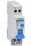 Tracon Kombinált Fi relé 1P+N 16A 30mA 6kA (AC) áramvédő kapcsoló + B kismegszakító Tracon KVKVEB-16/30 2-Pólusú Fi relék (TRCNKVKVEB-16/30)