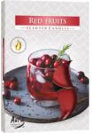BISPOL Set lumânări de ceai „Fructe roșii - Bispol Red Fruits Scented Candles 6 buc