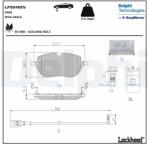 DELPHI set placute frana, frana disc DELPHI LP5046EV (LP5046EV)