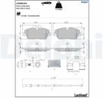 DELPHI set placute frana, frana disc DELPHI LP5001EV (LP5001EV)