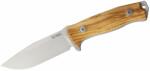 LIONSTEEL Fixed knife knife SLEIPNER blade Olive wood handle, leather sheath M5 UL (M5 UL)