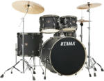Tama - Imperialstar dobfelszerelés (22-10-12-16-14S") állványzattal, cintányérral és székkel, Blacked Out Black/Black Nickel HW - dj-sound-light