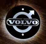  Világító VOLVO inox logó 100mm 24V Fehér
