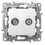 Legrand Niloé antenna aljzat TV-R süllyesztett fehér 2-kimenet átmenő 14dB/860MHz LEGRAND - 664561 (664561)