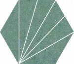  22x25 Co Aster Green Hexagon zöld mintás design dekor járólap és csempe