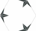  22x25 Co Stella Nero Hexagon fekete csillag mintás design dekor járólap és csempe