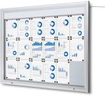  Kültéri LED információs vitrin felső kártyával 18 x A4 - T típusú, alumínium